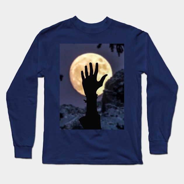 Moon Hand Long Sleeve T-Shirt by KAZMIR SHOP